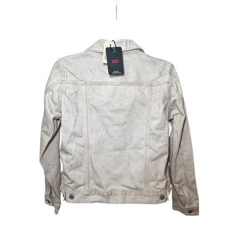 Levi’s Women Stone washed beige Cotton Denim Original Trucker Jacket NWT Large - Picture 6 of 13