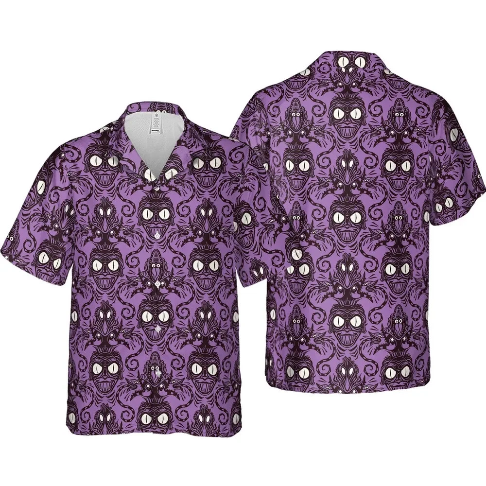 Beetlejuice Haunted Mansion Themed Hawaiian Shirt