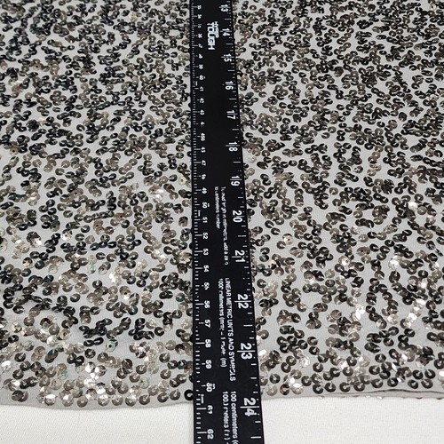 Camiseta J Crew Lentejuelas Talla M Gris Plata Lentejuelas Talla Mediana Manga 3/4 100% Algodón - Imagen 12 de 19