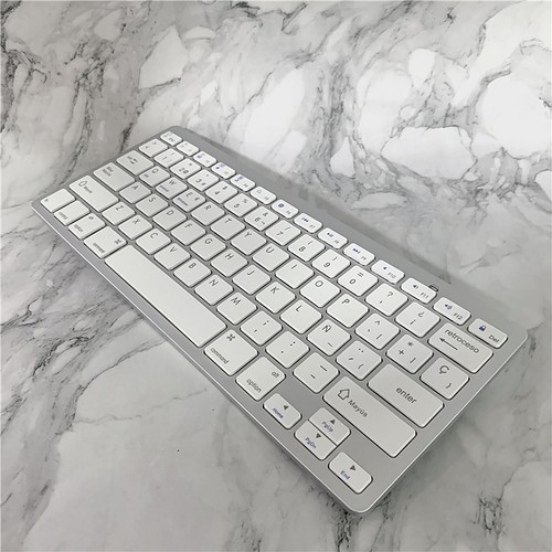 78 Keys Spanish Wireless BT Keyboard BT 3.0 Portable Ultra-slim Keyboard Su DW - Picture 12 of 12