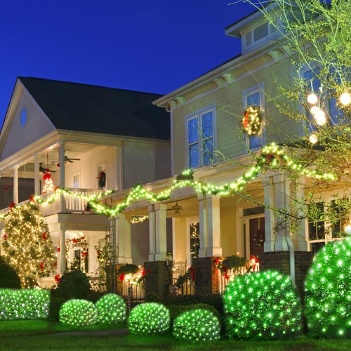 Solar Weihnachtsbeleuchtung Außen, 360 LED 11,5 Fuß x 6,9 Fuß Weihnachtsnetz Lichter mit... - Bild 7 von 7