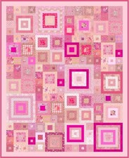 PRETTY IN PINK - 65" x 53" - Pre-cut Quilt Kit by Quilt-Addicts Single