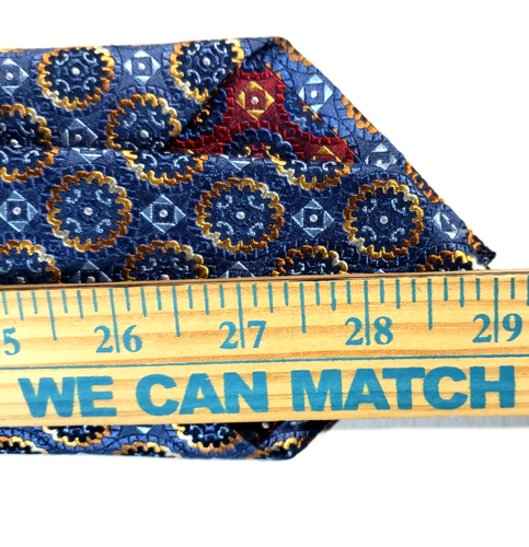 Siebenfach dicke Jacquard Seidenkrawatte handgefertigt Beau Brummel Krawatte Herren 58 x 3,75" - Bild 7 von 8