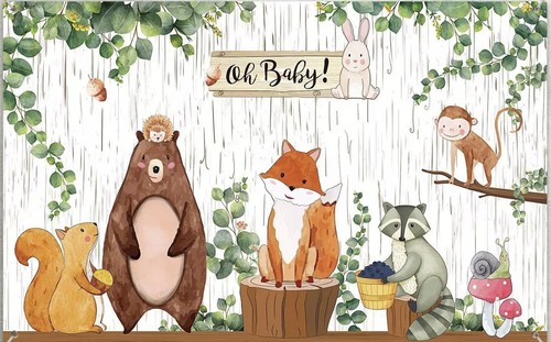 It’s A Boy Waldtiere Babyparty Party Banner, Türdeko, Teller, Posten - Bild 6 von 7