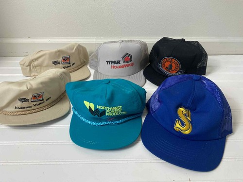Konvolut 60 Vintage Trucker Hüte 80er/90er Pacific Northwest, Mariners, NRA, Holz - Bild 2 von 13