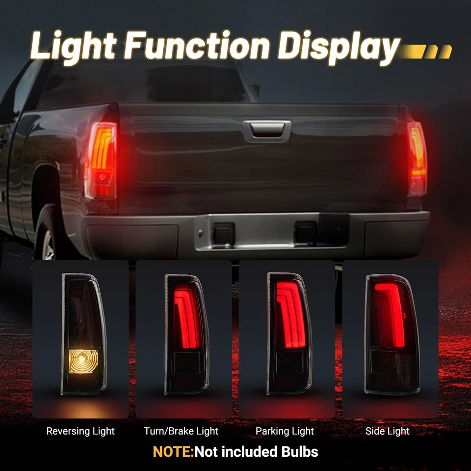 LED Tail Lights Fits 2003-2006 2005 Chevy Silverado GMC Sierra 1500 2500HD 3500 - Imagem 4 de 4