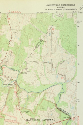 Gainesville Map Manassas Battlefield Park Prince William County Sudley Springs - Picture 2 of 10
