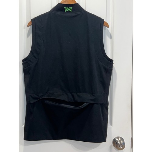 PXG Golf Vest Mens Small Black Sleeveless Full Zip Golfing Sporty Pockets - Picture 6 of 7