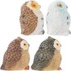 4PCS Creative Owl Decor Resin Figurines for Indoor Outdoor Decoration