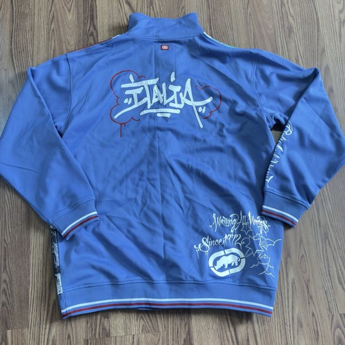 Vintage Ecko Unltd Italia Y2K Track Zip Up Jacket Size XL Jnco Style Italy NWT - Picture 10 of 12