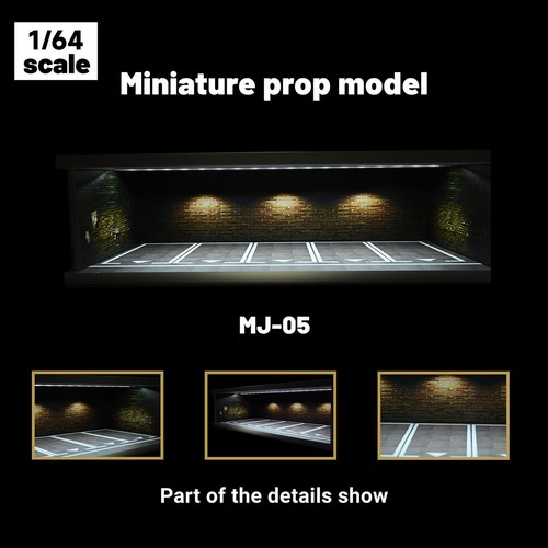 1/43 Diorama Auto Garage Modell Beleuchtung Stadt Parkplatz Szene Display Modell - Bild 7 von 42