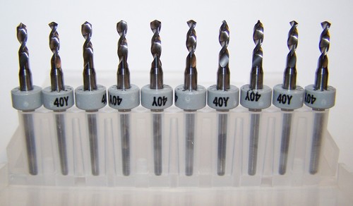 (10) NEU #40 (0,0980") Leiterplattenbohrer (PCB) Kyocera 100.0980.400 - Bild 1 von 2