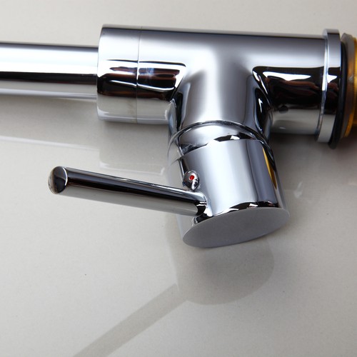 US LED Kitchen Sink Bathroom Basin Swivel Mixer Faucet Single Handle Hole Taps - Picture 5 of 9