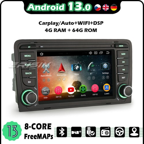 8 Kern Android 13 Navi 2din Autoradio Bluetooth Carplay FM DAB+ AUDI A3 S3 RS3 - Bild 18 von 21