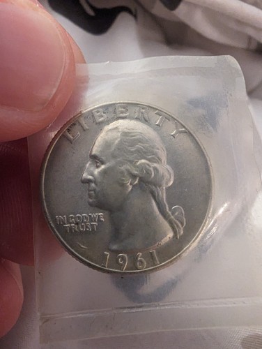 1961 D 90% Washington Silver Quarter - Bild 5 von 5