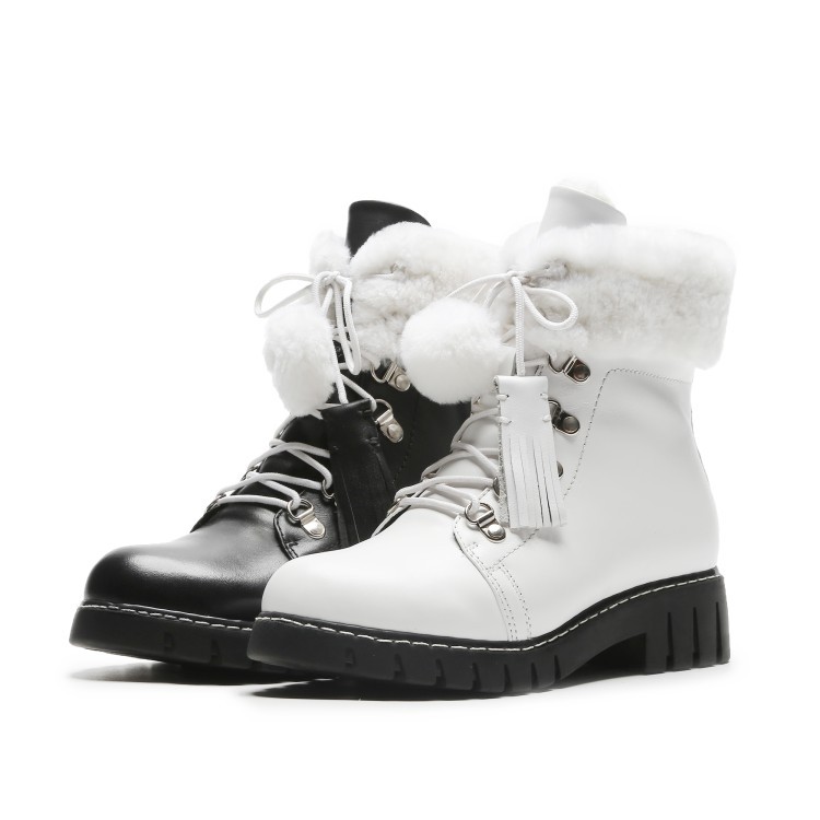 Womens Womens Womens Leather Tassel Pom Pom Lace up Ankle Combat Motorcycle Boots Punk shoes bb79de Womens Womens Womens Leather Tassel Pom Pom Lace up Ankle Combat Motorcycle Boots Punk shoes bb79de