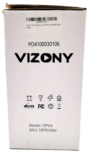 Vizony White FHD 1080P Portable Mini Projector w/ WiFi and Bluetooth - Picture 8 of 10
