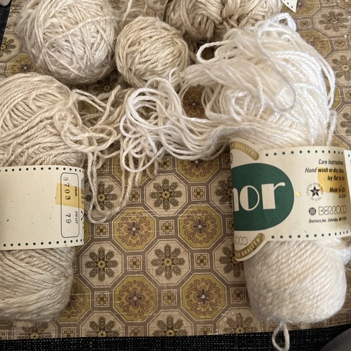 Lot Of 3 Berroco Vintage Linor Yarn Rayon Cotton Linen Cream White Natural READ - Picture 4 of 4