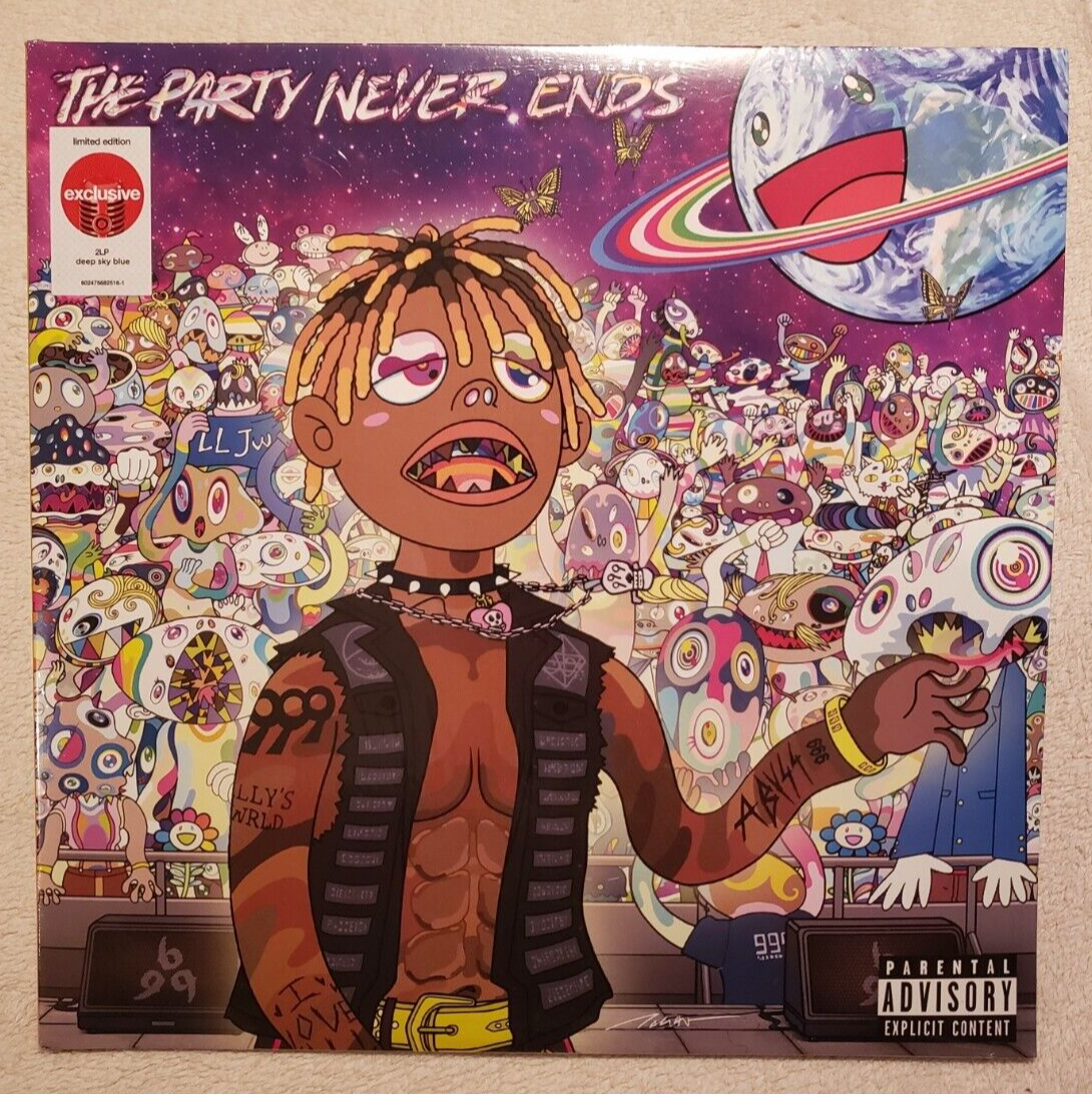 2LP Juice WRLD - The Party Never Ends Limited Sky Blue Color