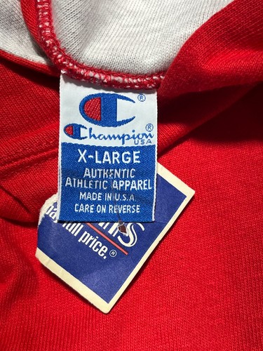 Vintage Champion Hoodie Mens XL Colorblock Pullover Sweatshirt Made in USA 80s - Bild 2 von 12