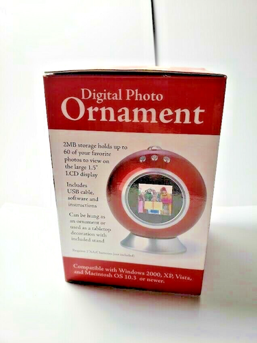 Red Digital Photo Ornament For Tree or Desktop - Picture 3 of 5