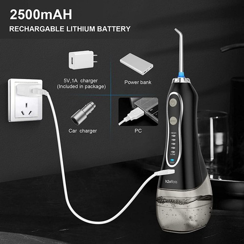 Munddusche Testsieger Zahndusche Water Flosser Munddusche Reise Kabellos 300ml - Bild 4 von 13