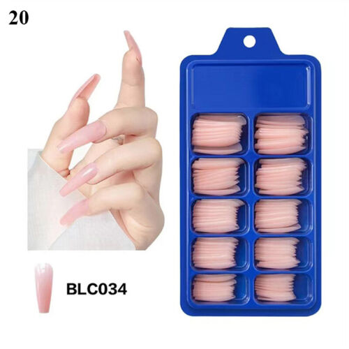 240/100pcs Fake False Nails Tips Full Cover Long Coffin Ballerina Art Manicure - Picture 99 of 148