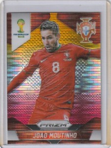 JOAO MOUTINHO Portugal 2014 Panini Prizm World Cup Brazil Yellow & Red Pulsar