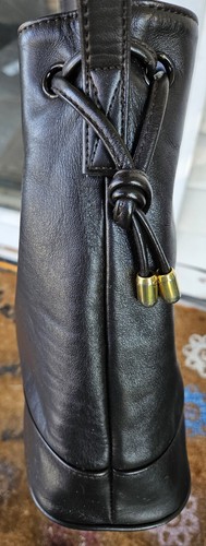 Gianni Bernini Leather Shoulder Bag Crossbody Purse Adj. Handbag Brown, Gold  - Picture 11 of 12