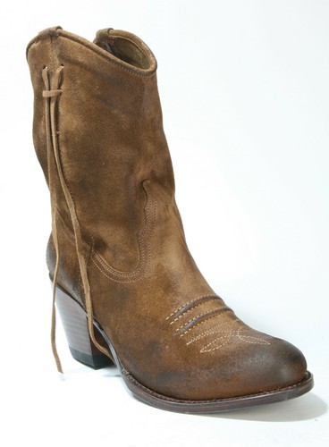 12992 LALY Sendra Stivali Boho Serr. Usato Marrone Stile Boho Stivali Da Cowboy