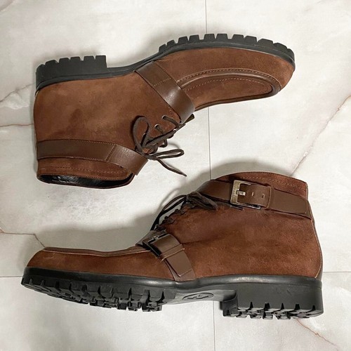 Authentische Gucci Schnürgürtel Kurzstiefel Herren Größe 42 US8,5 Leder Braun... - Bild 6 von 10