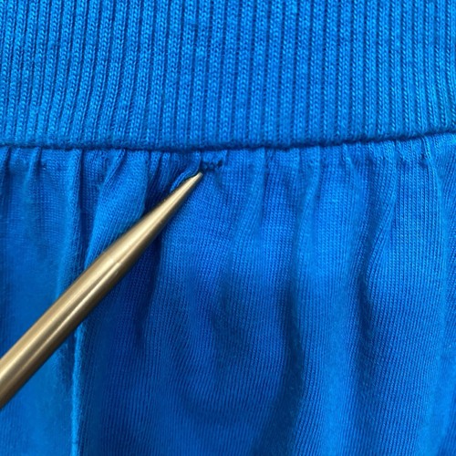 Vintage Sleeveless Ribbed Knit Dress Blue Midi 70s 80s Size S Stretchy Summer - Picture 13 of 13