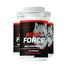 3-Pack Beast Force Pills - BeastForce Male Maximum Performance - 180 Capsules
