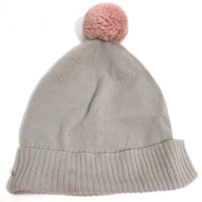 Refurbished Louis Vuitton knit pom  beanie- new Upcycled LV Detachable Fur Pom Beanie main image 4