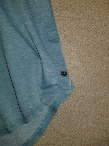 Womens Top-JANE + DELANCEY-blue cotton blend knit hi-lo cozy  tunic 3/4 slv-1X - Picture 4 of 5