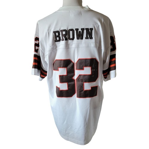 Mitchell & Ness Jim Brown #32 Cleveland Browns Throwback NFL Jersey Size 52 - Picture 5 of 7