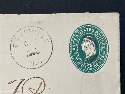 1886 Leaksville, NC DPO Cover From Woolen Mills to News Ferry, VA - Picture 3 of 3