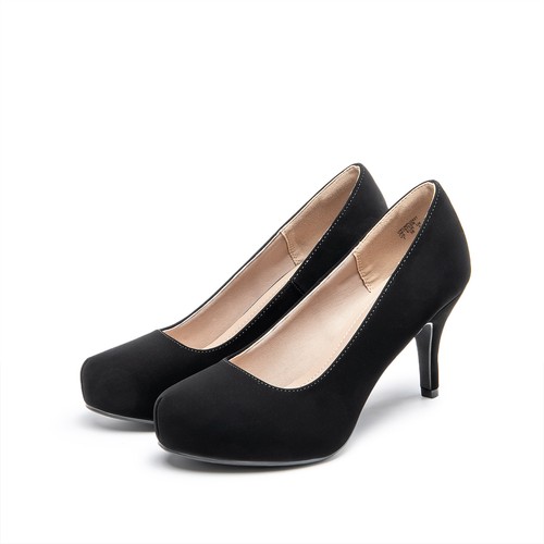 Women Dress Pumps Low Stilettos Heel Round Toe Slip On Office Work Pumps Shoes - Picture 4 of 15