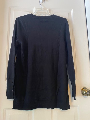 Maglione ATTITUDES by RENEE misto cotone e cashmere NERO tg SMALL - Foto 3 di 3