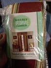 WAVERLY Beaded Ascot Valance CAPULET STRIPE Antique Gold 52x20 NEW in Package