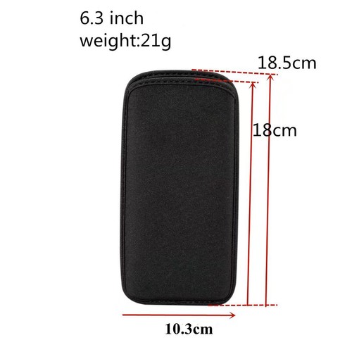 Funda negra universal para teléfono móvil cubierta blanda de neopreno a prueba de golpes Reino Unido - Imagen 13 de 14