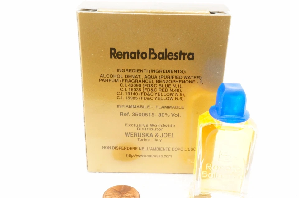 RENATO BALESTRA ORO ТУАЛЕТНАЯ ВОДА МИНИ СПЛЭШ ДЛЯ ЖЕНЩИН.024 УНЦИЙ НОВЫЙ В КОРОБКЕ ПУТЕШЕСТВИЙ РАЗМЕР - Изображение 3 из 4