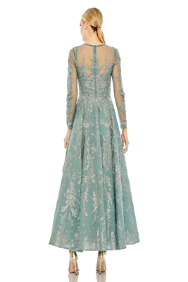 green emerald velvet dress Mac Duggal 20121D
