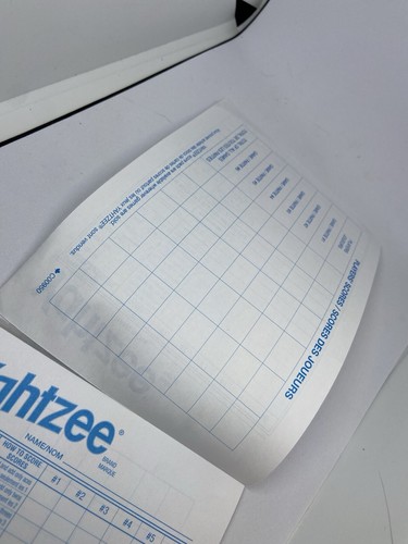 Yahtzee Score Card Pad Sheets Dice Game-One-Sided Front (17 Sheets) - Picture 4 of 4