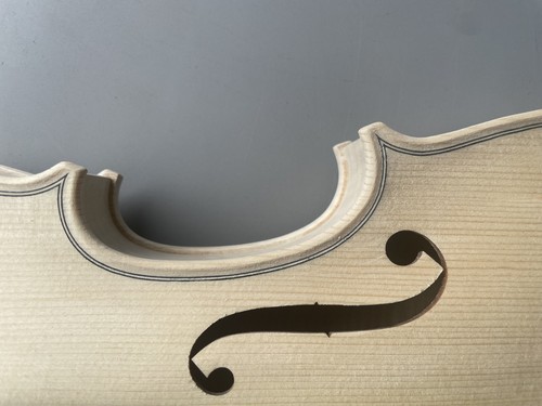 Handmade Violin 4/4 European Flame Maple wood back Spruce top for DIY unfinished - Foto 6 di 10