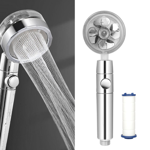 High Pressure Turbo Shower Head 360° Rotated Powerful Water Saving Hand Spray - Picture 7 of 8