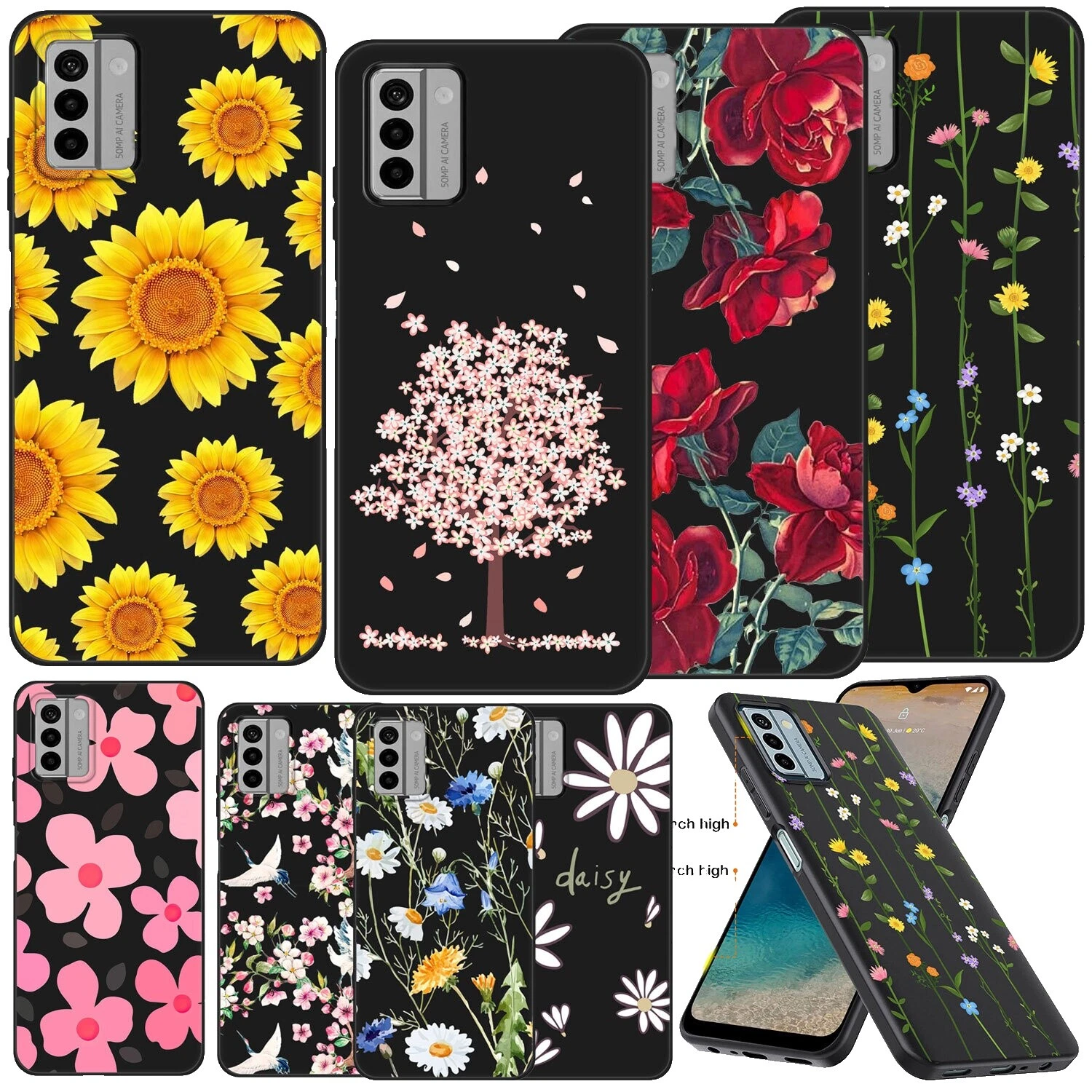 Pictorial Silicone/Gel/Rubber Cases, Covers & Skins for Nokia