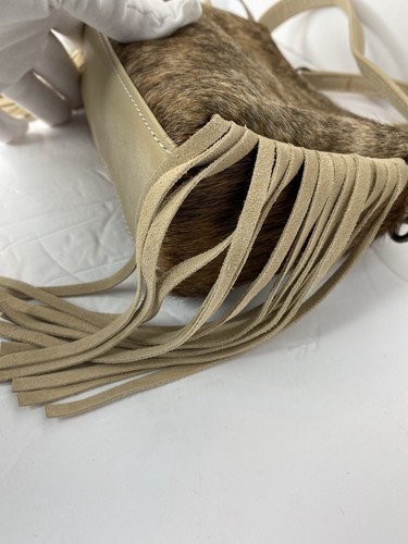 Cartera Bandolera Montana West con Flecos Marrón/Tostado Cuero de Vaca - Imagen 15 de 19