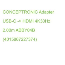 CONCEPTRONIC Adapter USB-C3.2->HDMI1.4 4K/30Hz 2.00m sw ABBY04B (4015867227374)