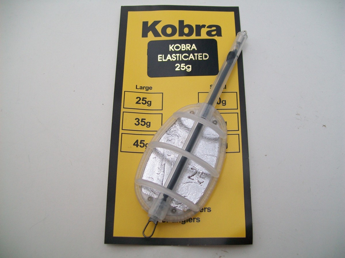 5 Mangiatoie Kobra Metodo Piatto Con Elastico Cavo – Pesca Carpe E Barbi (Assortite)